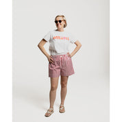 Striped Summer Shorts - Red and White