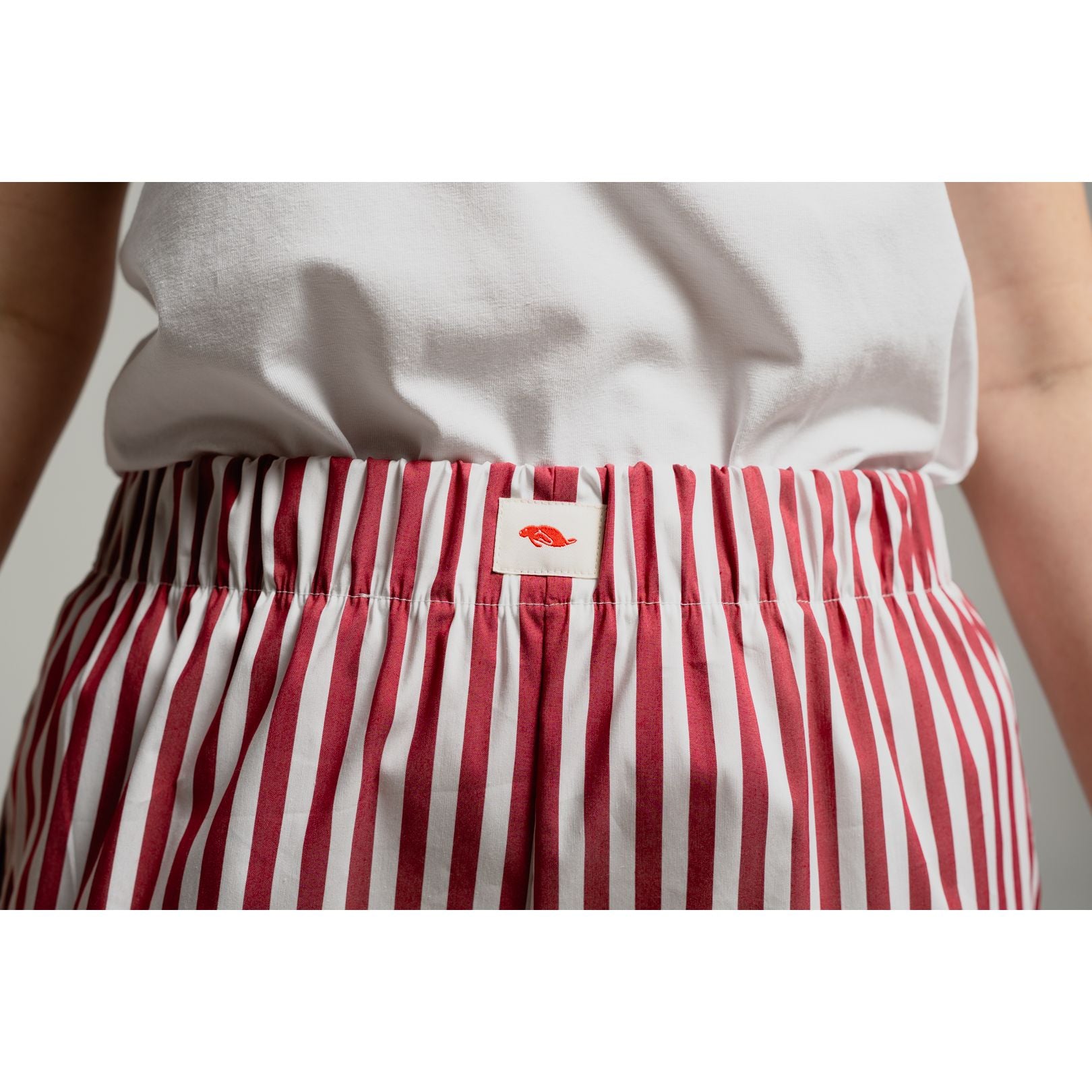 Striped Summer Shorts - Red and White
