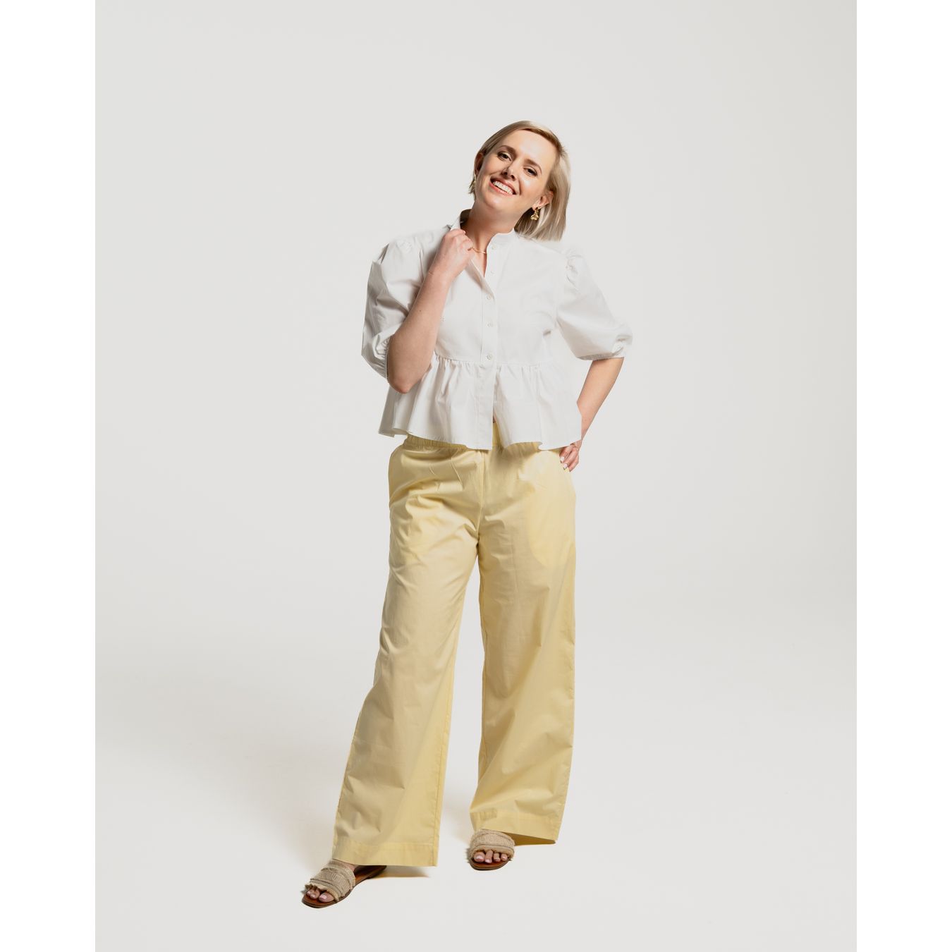 Peplum Blouse - White