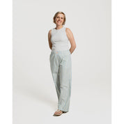 Striped Summer Pants - Light Blue and Yellow