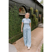 Summer Poplin Pants - Light Blue