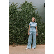 Summer Poplin Pants - Light Blue