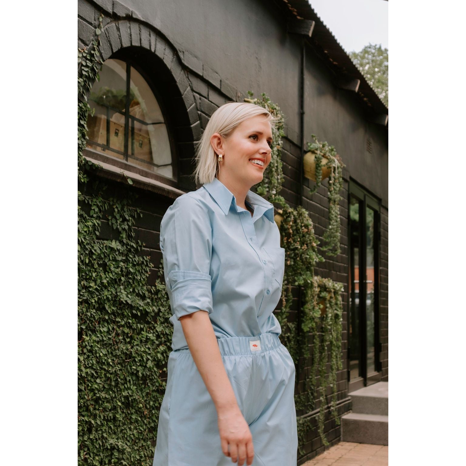 Cotton Poplin Shirt - Light Blue