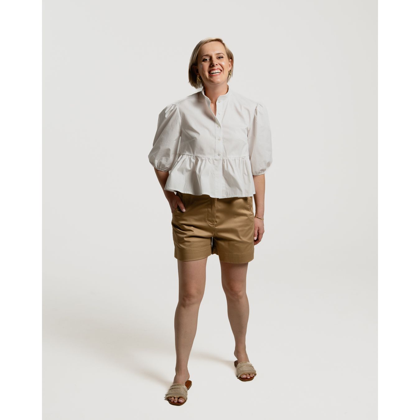 Peplum Blouse - White