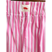 Striped Summer Pants - Pink and White